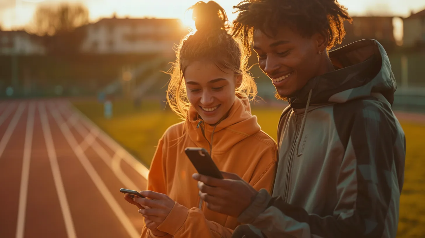Studenti se radují z výsledků přijímací zkoušky na mobilu